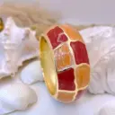 Anti Tarnish Kada Bracelet red & amber orange