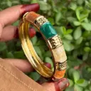 Anti-Tarnish Multi-Color Textured Enamel Kada