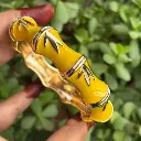 Anti-Tarnish Yellow Bamboo Style Kada