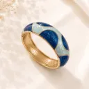 Anti-Tarnish Blue Wave Enamel Kada