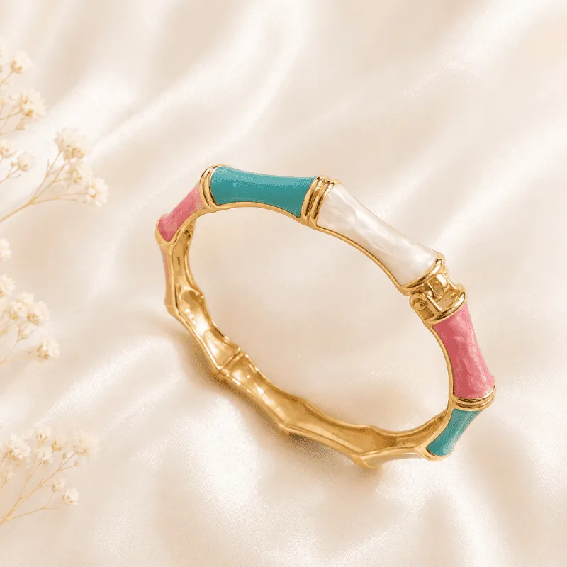 Anti-Tarnish Multi-Color Bamboo Style Kada