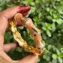 Anti-Tarnish Peach Bamboo Style Kada