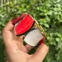 Anti-Tarnish Red & White Modernist Enamel Kada