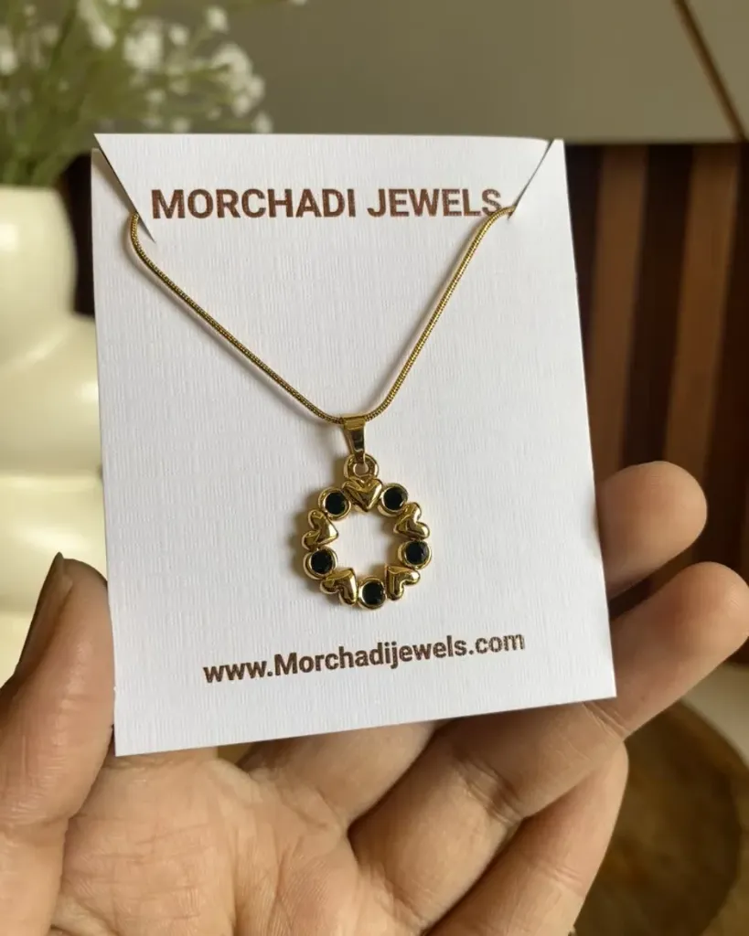 Emerald Women's Round Pendant
