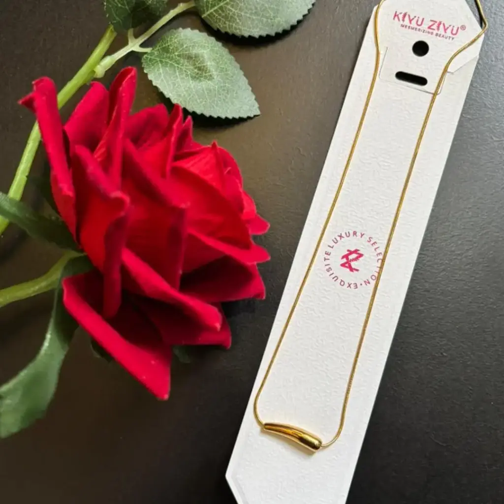 Minimalist Bar Pendant Necklace - Anti-Tarnish Gold Jewelry