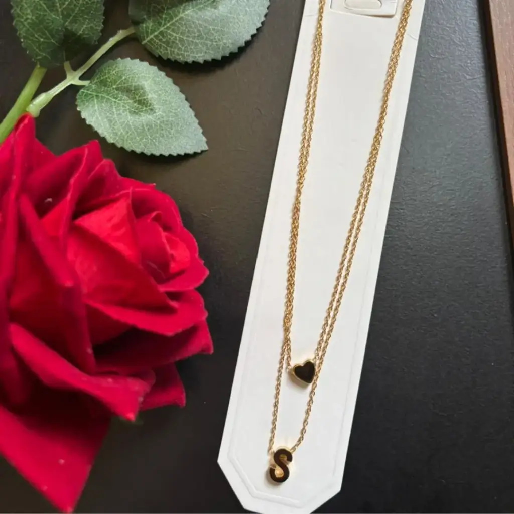 Personalized Initial and Heart Necklace