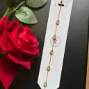 Gold-Plated Stainless Steel Teardrop Crystal Bracelet