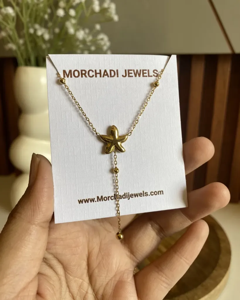 Starfish Pendant Beaded Necklace