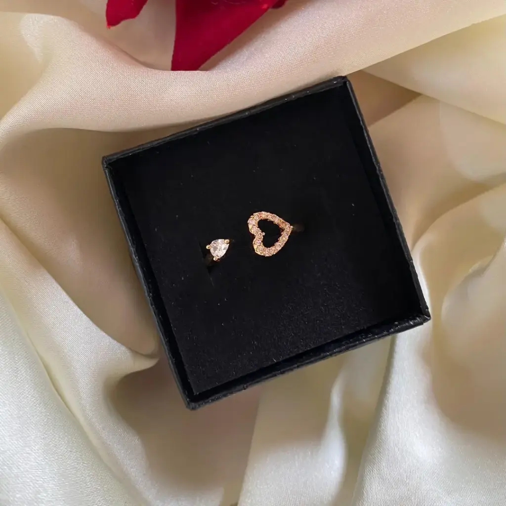 Rose Gold Plated American Diamond Ring