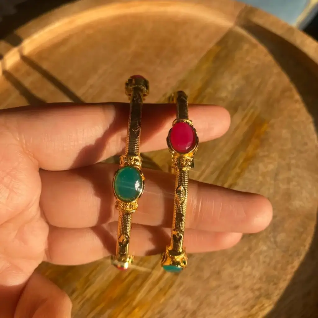 Antique Gold-Plated Bangles  (2.4)