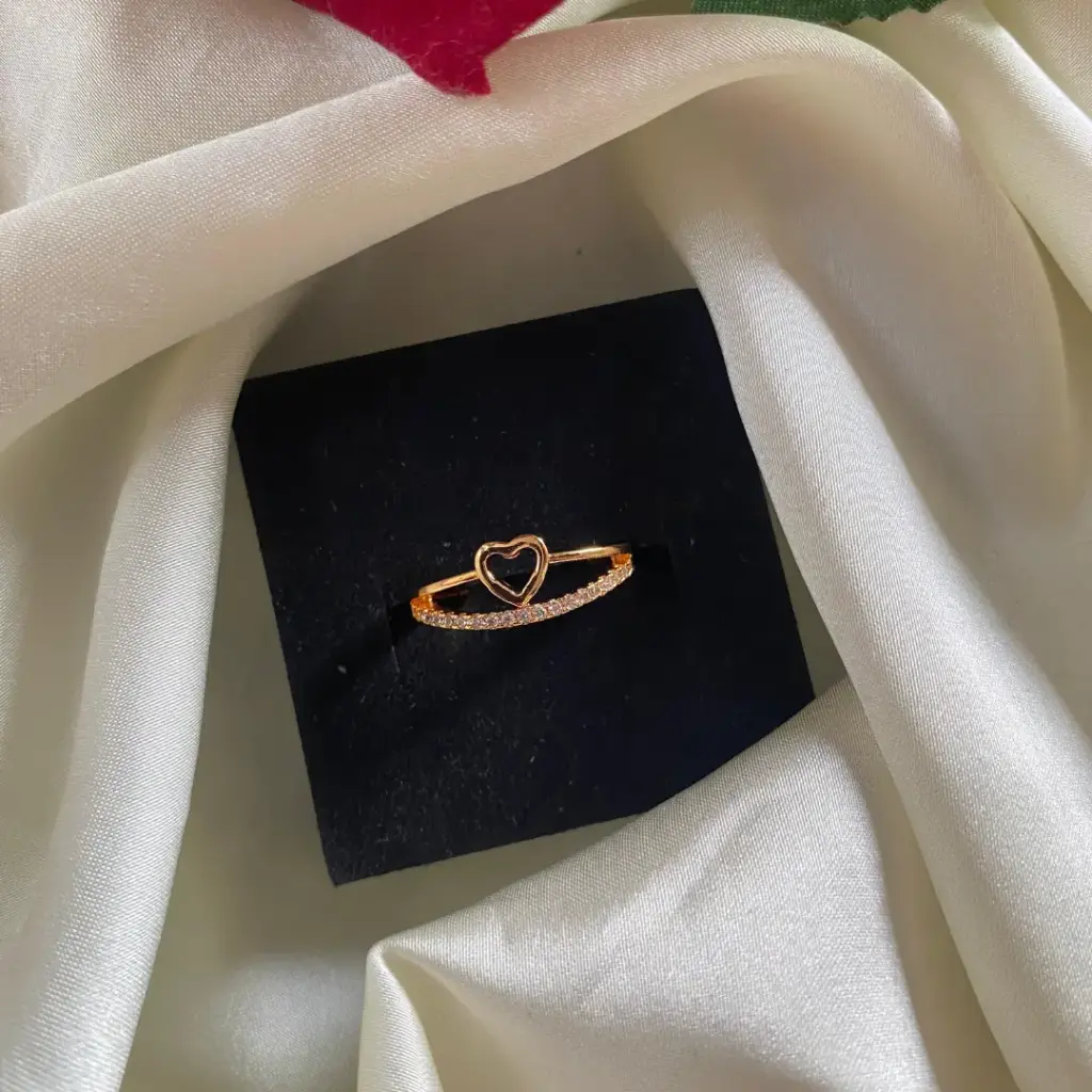 DC Jewelry Classic Round Solitaire Ring – Rosegold Polish | CZ Adjustable Finger Ring