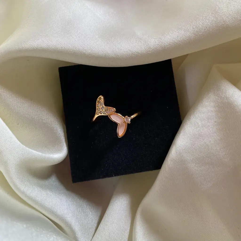 DC Jewelry Butterfly Duo Ring – Rosegold Finish | Adjustable CZ Ring