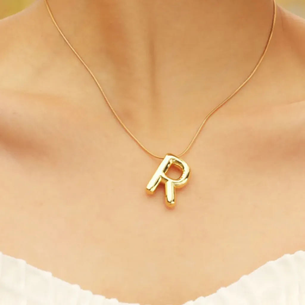 Initial Pendants with Chains (A)