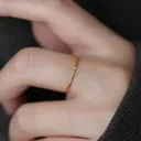 Minimal Thin Band Gold Ring for Girls