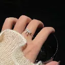 Elegant Silver Knot Adjustable Ring for Women & Girls
