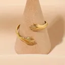 Gold Hug Hands Adjustable Ring for Women & Girls