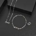 Infinity Necklace Bracelet Ring Set