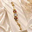 Kashmiri Lotus Meenakari Bracelet Watch