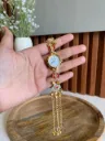 Kashmiri Red Tulip Kundan Bracelet Watch for Women