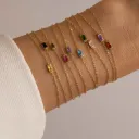 Stainless Steel Birthday Synthetic Zirconia Bracelet