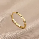 Brass Initial Letter adjustable ring