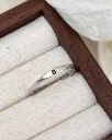 Brass Initial Letter adjustable ring (Silver)