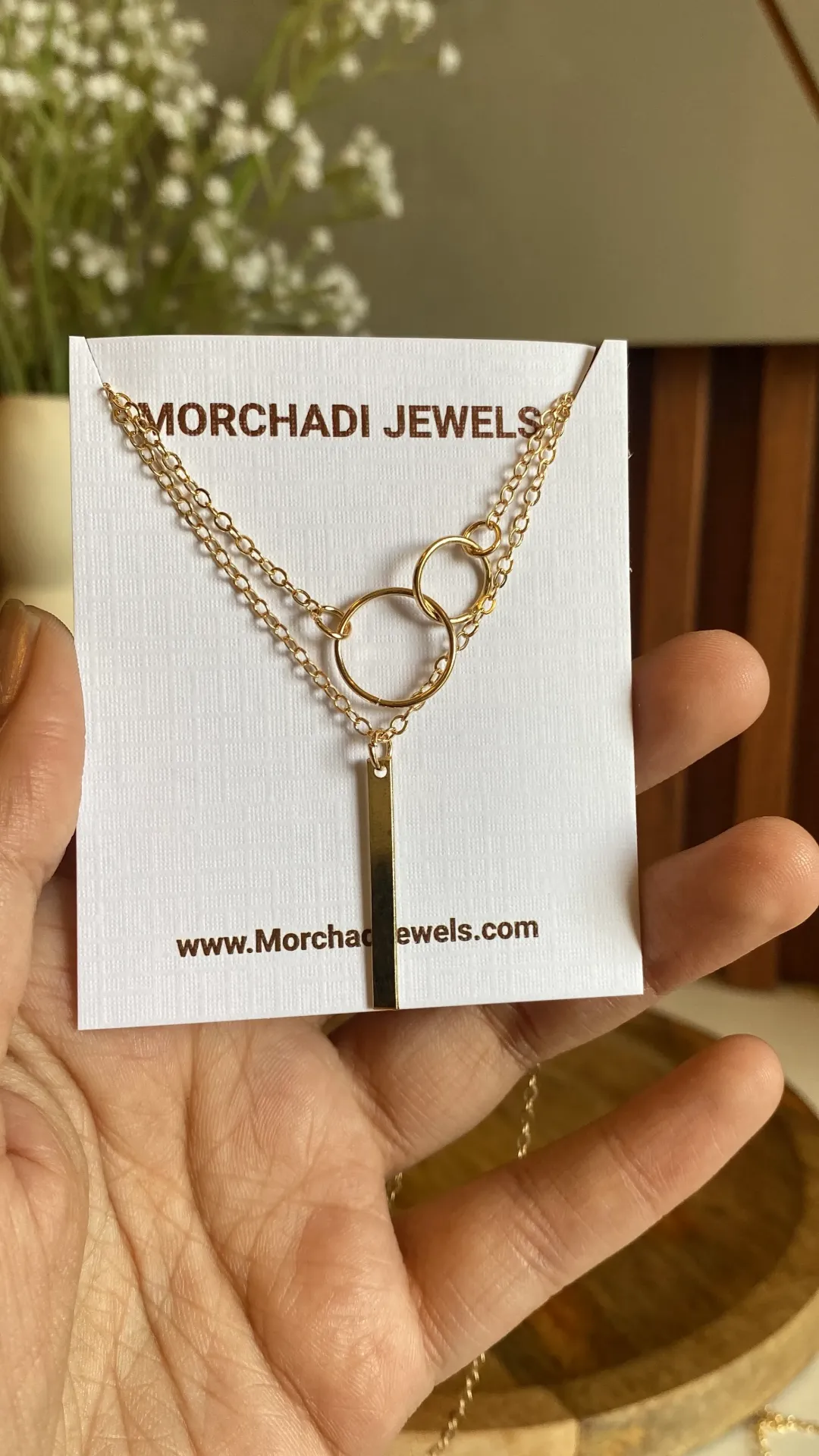 Layered Geometric Necklace – Gold