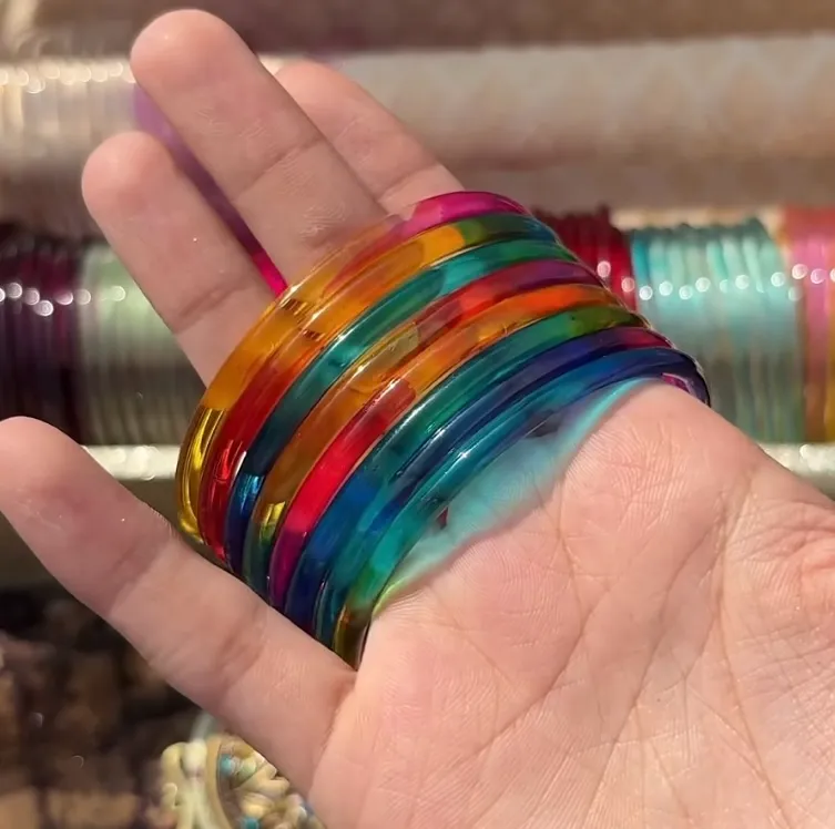 Set of 8 Viral Jelly Bangle (Dark Multi)