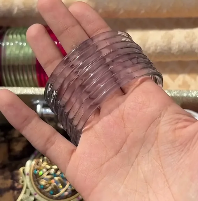 Set of 8 Viral Jelly Bangle (Smoke Grey)