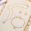 Gold Bow Jewelry Set