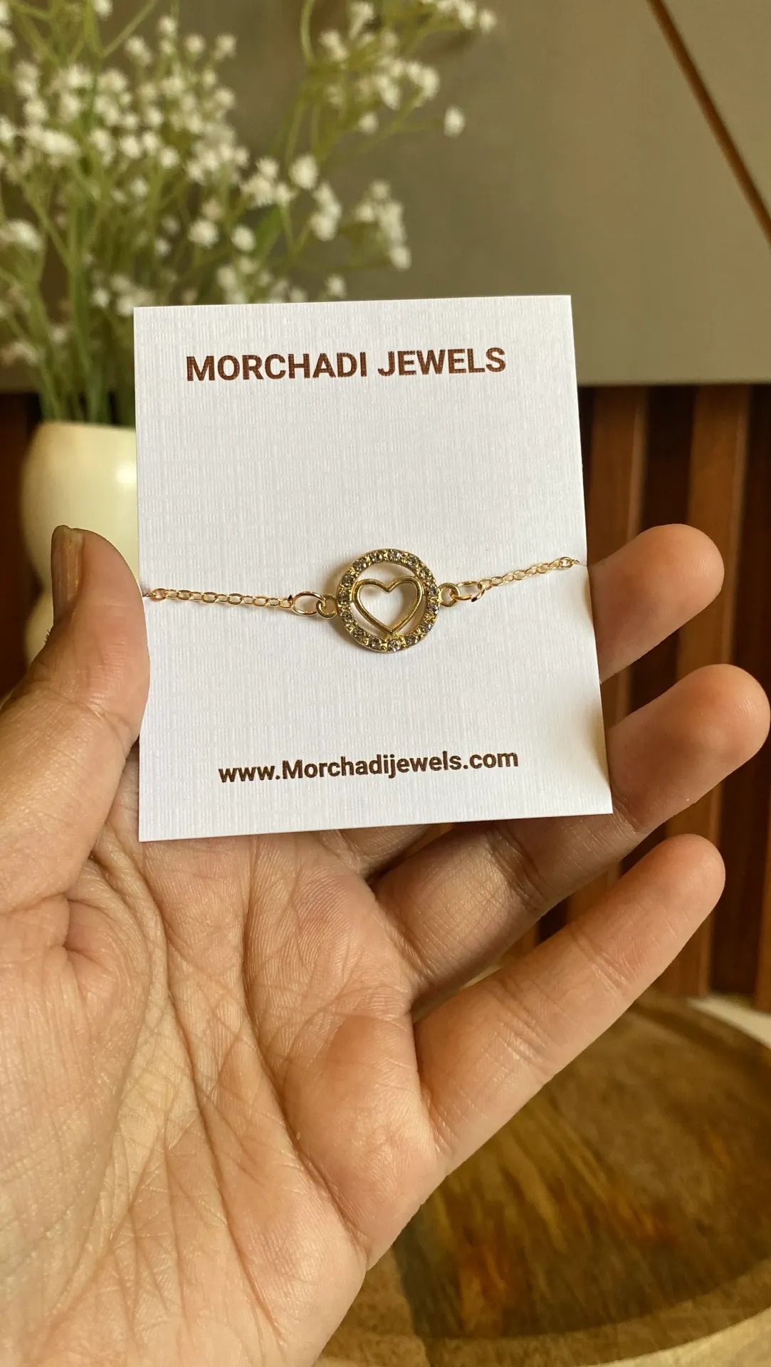 Heart Charm Gold Bracelet