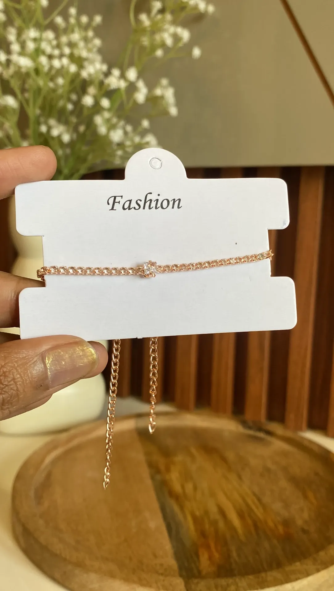 Elegant Rose Gold Tennis Bracelet