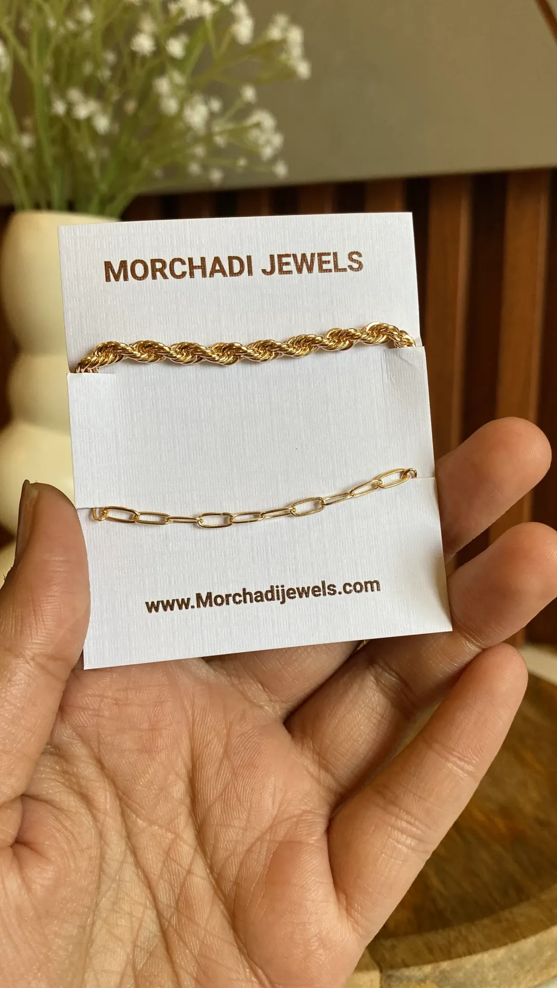 Gold Chain Bracelet Combo – Elegant Rope & Paperclip Link Set