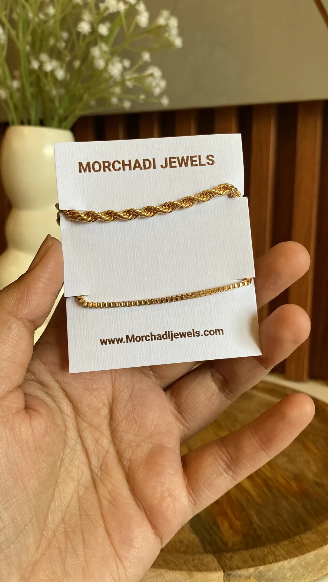 Gold Chain Bracelet Combo – Elegant Rope & Box Link Set