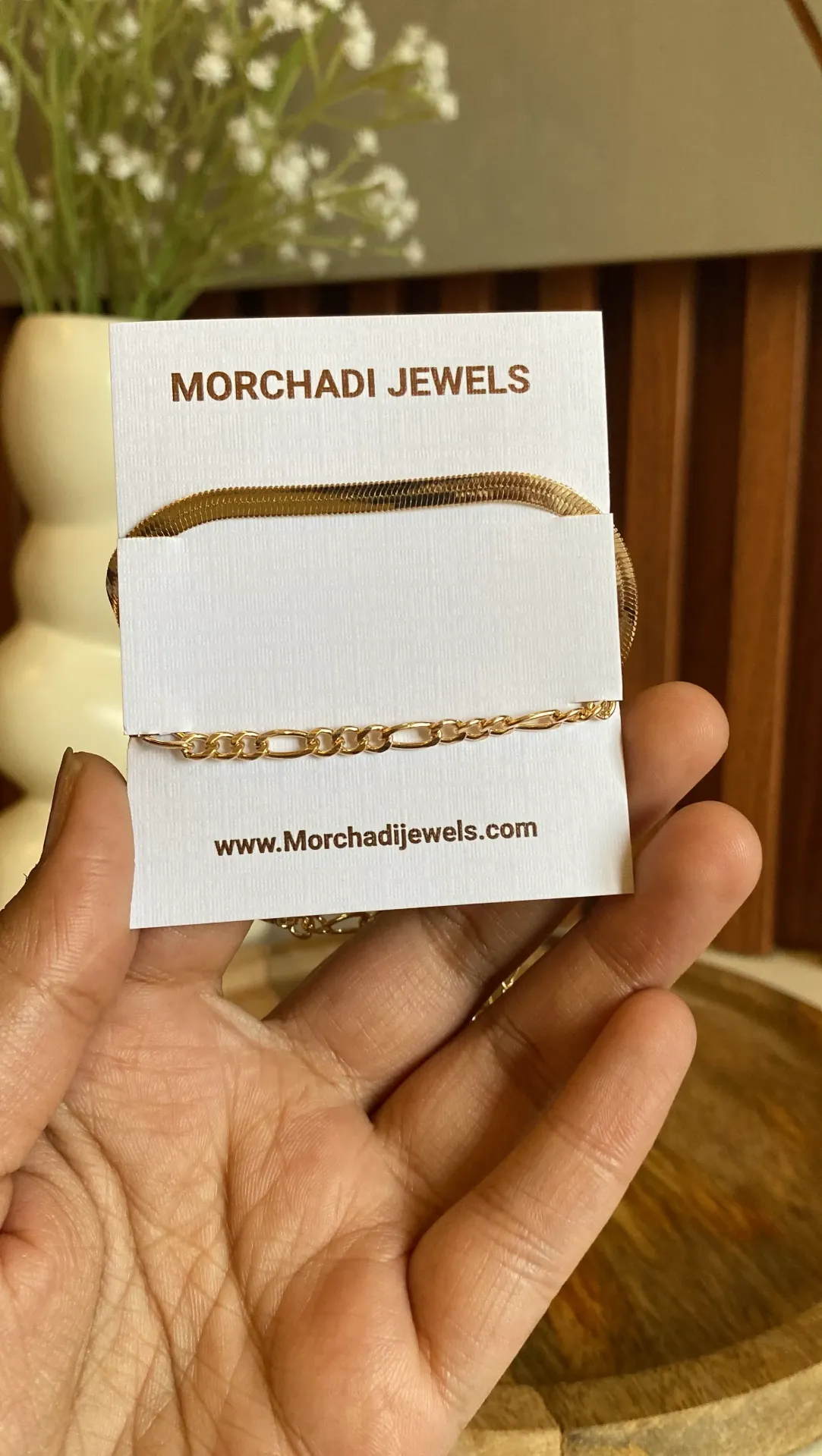 Gold Chain Bracelet Combo Set – Sleek Snake Chain & Classic Figaro Link