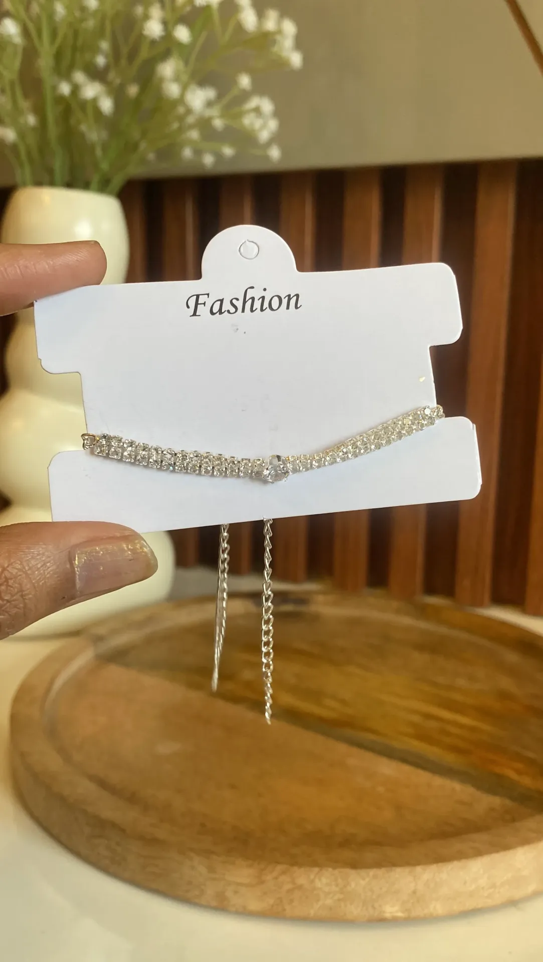 Sparkling Silver-Toned Tennis Bracelet