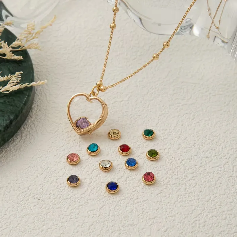 [MJ-281] Gold Heart Locket Personalized Necklace