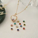 Gold Heart Locket Personalized Necklace