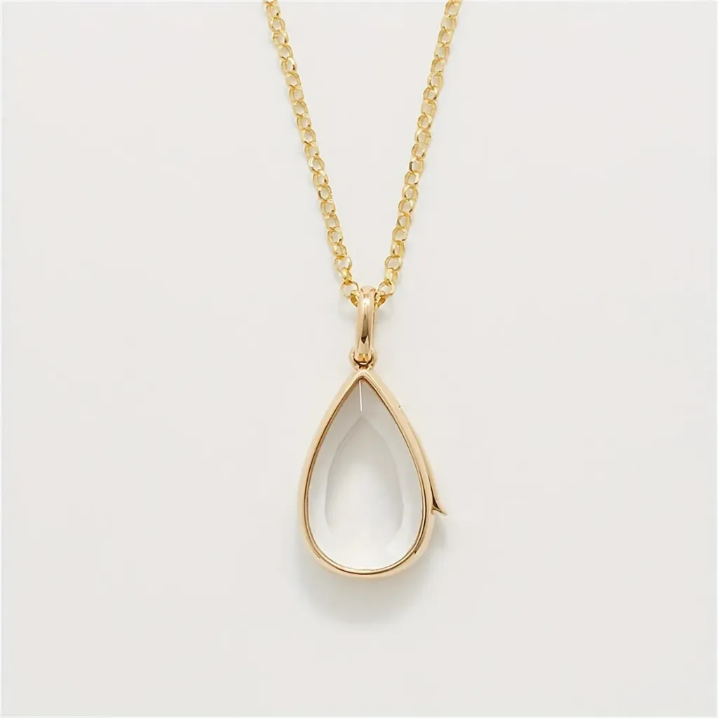 [MJ-291] Gold Oval Locket Personalized Necklace