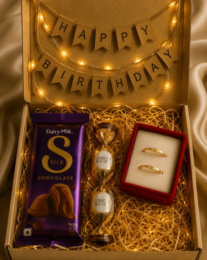 Couple Birthday Hamper - Gold Edition