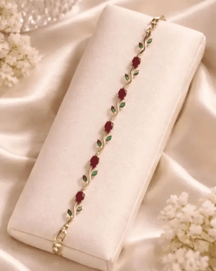 [MJ-515] Rose Vine Anti Tarnish tulip Bracelet for Women