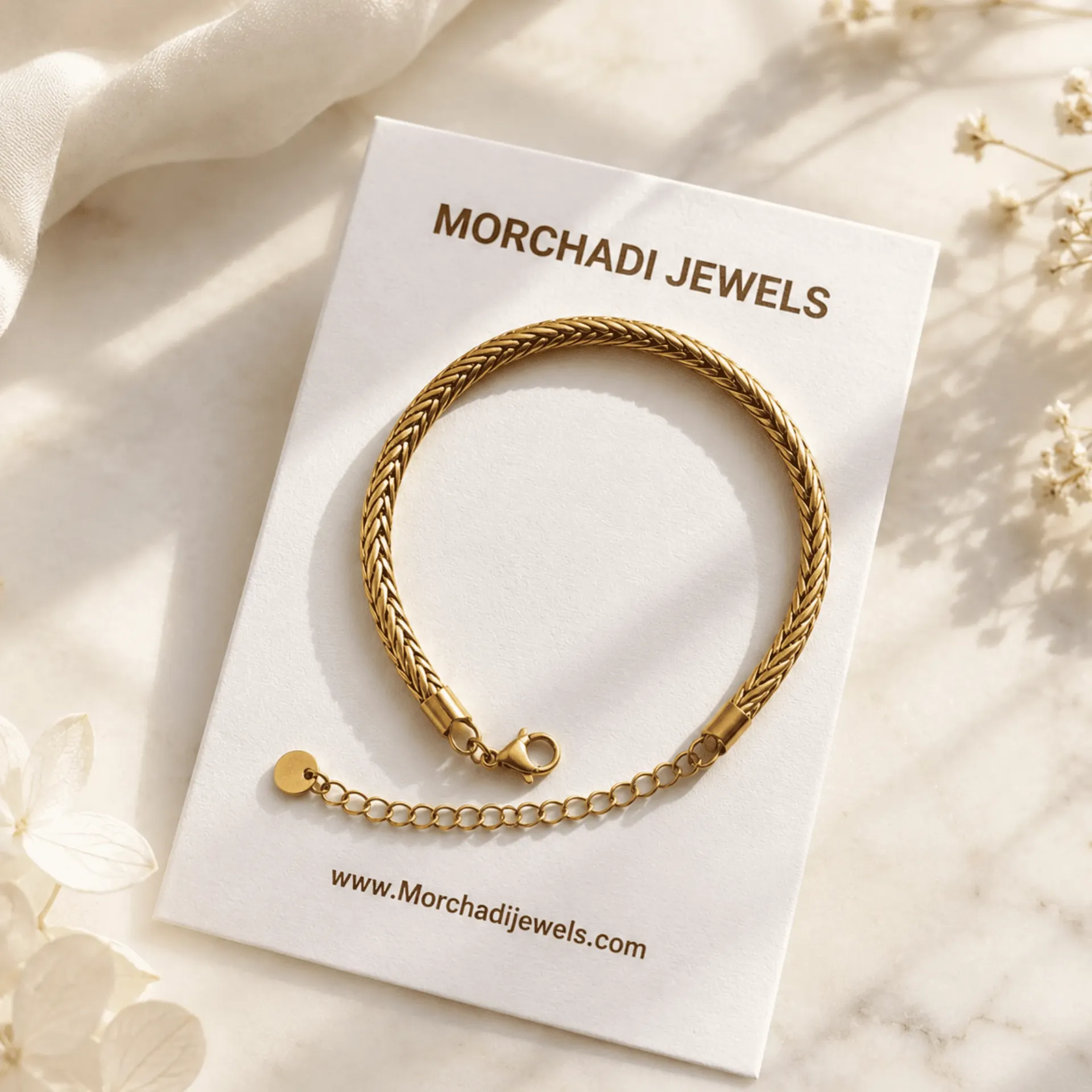 Anti Tarnish Gold Wheat Chain Bracelet