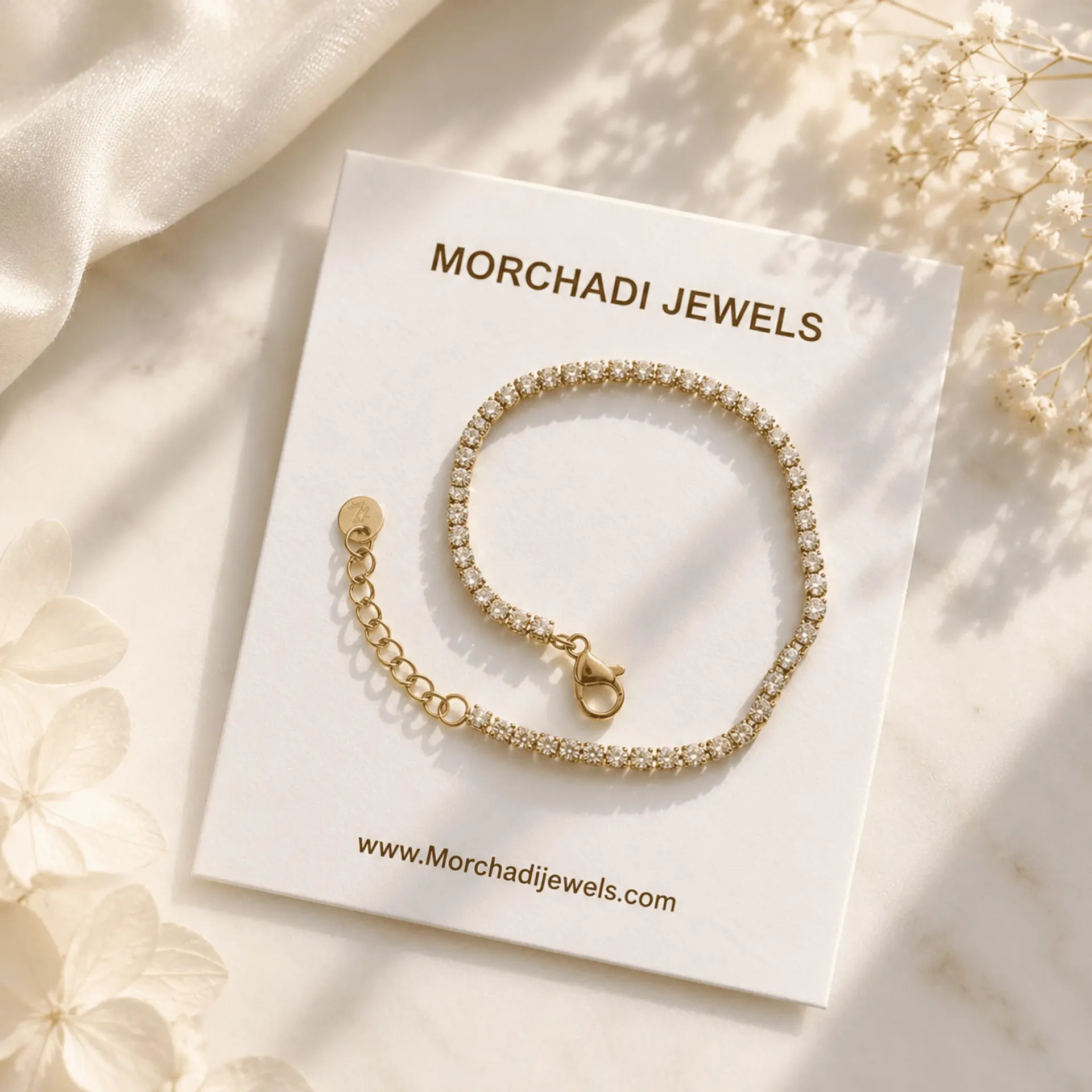 Anti Tarnish Gold CZ Tennis Bracelet for Women