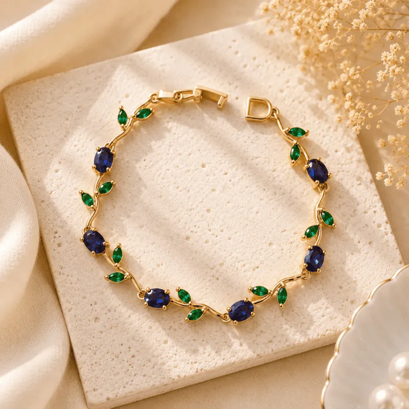 [MJ-125] Blue Tulip Anti-Tarnish Bracelet