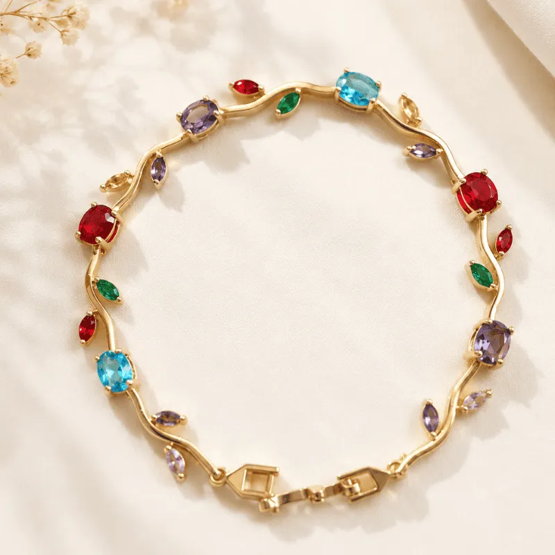 [MJ-440] Multicolour Tulip Anti-Tarnish Bracelet