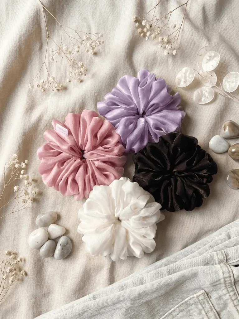 Satin Scrunchies Set of 4 (Small)