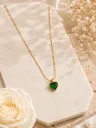 Green Heart Pendant Necklace