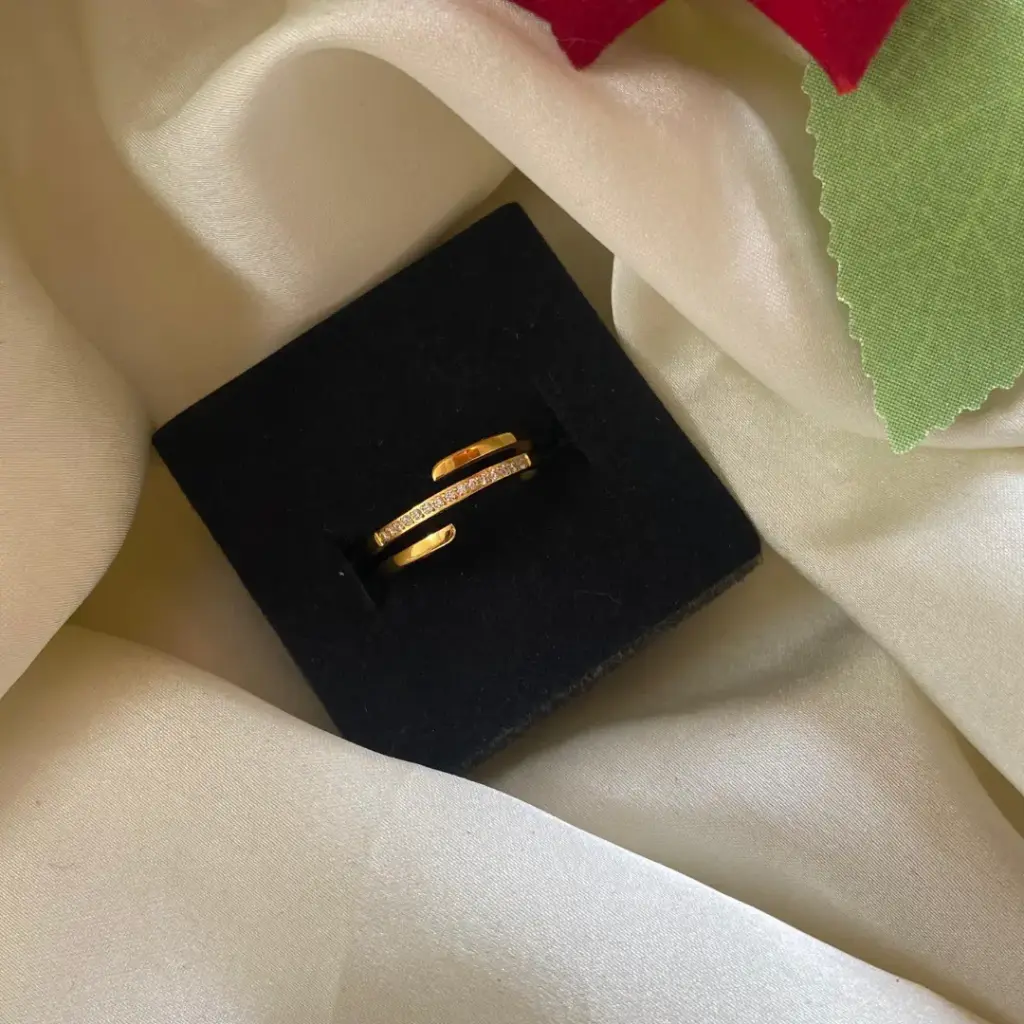 Anti-Tarnish “Duo Gleam” Ring (6)