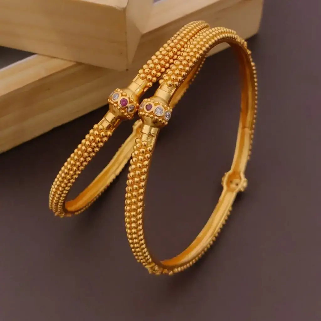 Rajwadi Gold-Plated Bangles (2.4)