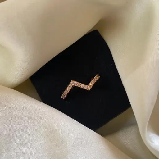 Rose Gold Plated American Diamond Ring